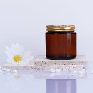 Gold Aluminium Lid 100ml Glass Jar