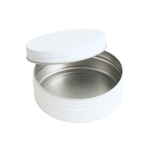 (New) Aluminium Screw Top Matt White 110gm