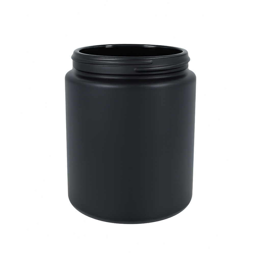 250ml Matt Black Jar (no lid)
