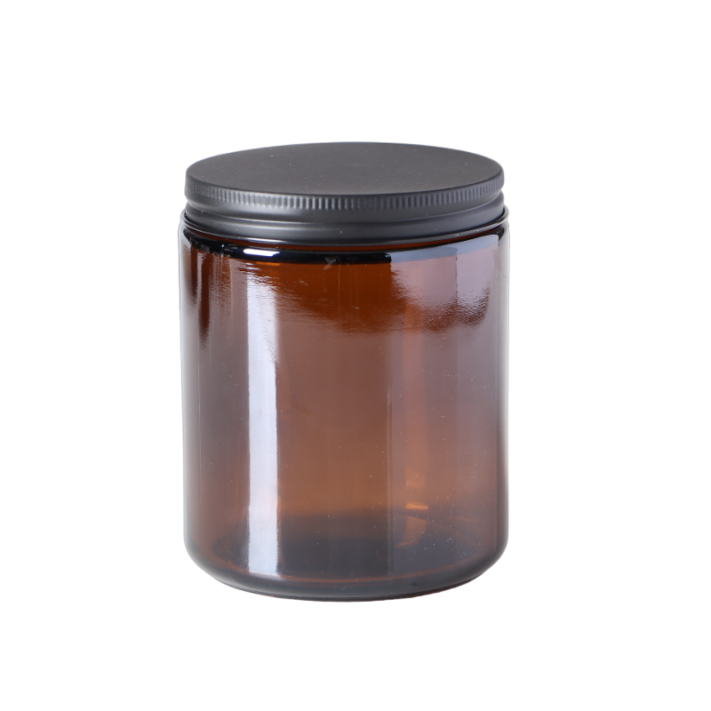 Matt Black Aluminium Lid 250ml Glass Jar