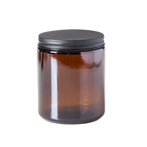 Matt Black Aluminium Lid 250ml Glass Jar