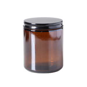 Black Aluminium Lid 250ml Glass Jar