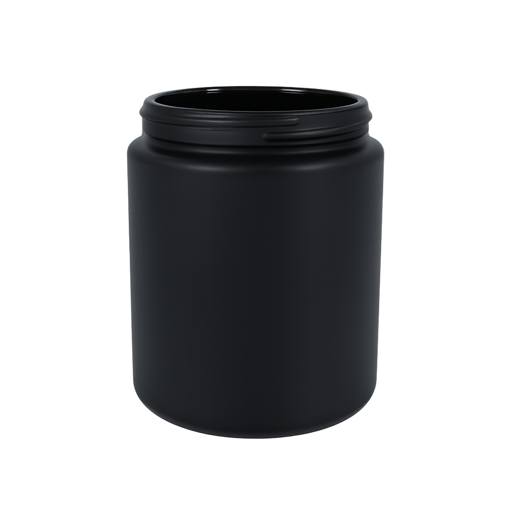 250ml Matt Black Jar (no lid)