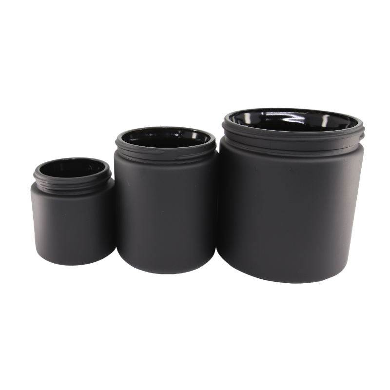 400ml Matt Black Jar (no lid)