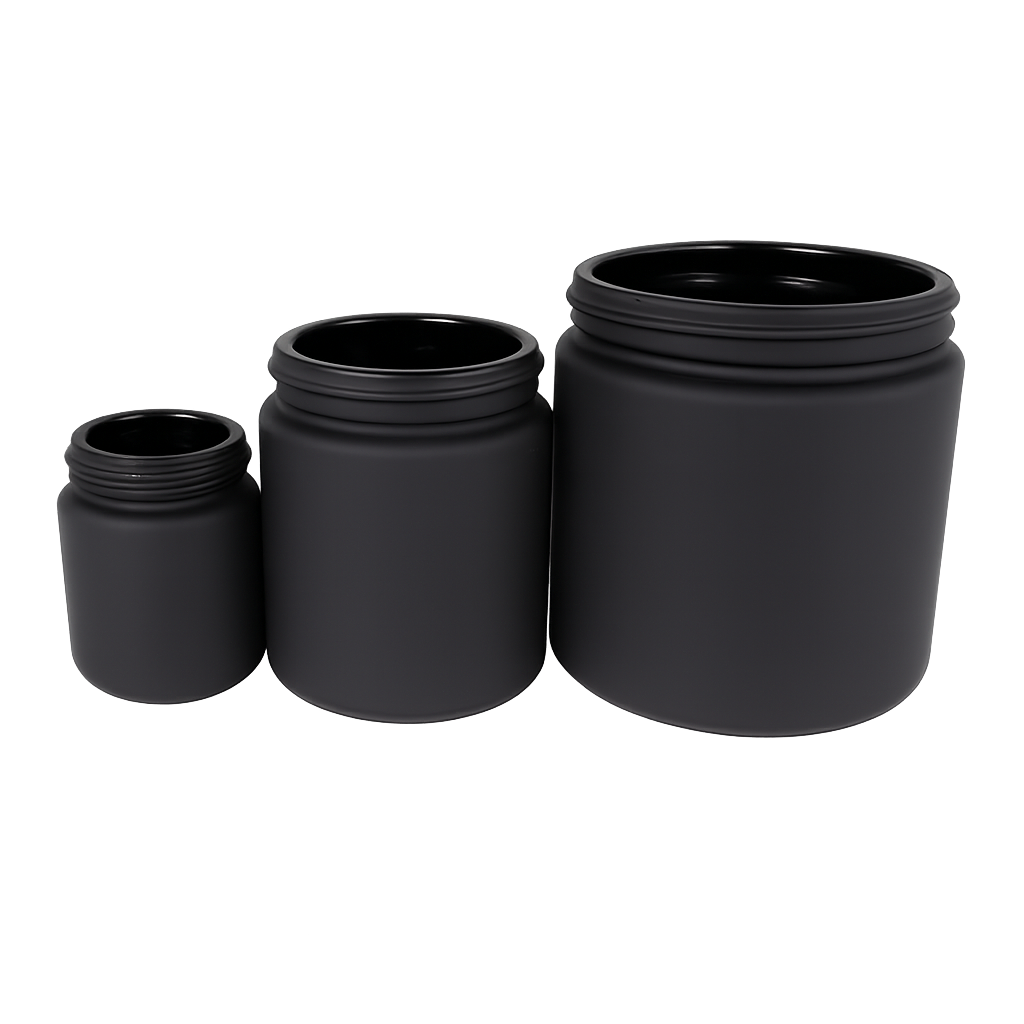 250ml Matt Black Jar (no lid)