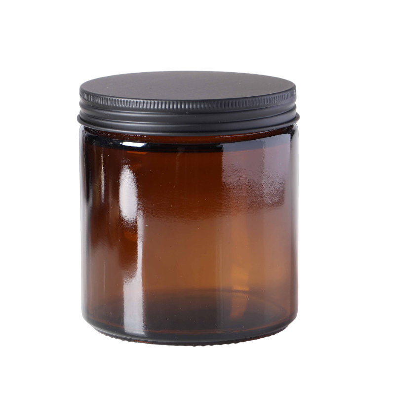 Matt Black Aluminium Lid 400ml Glass Jar