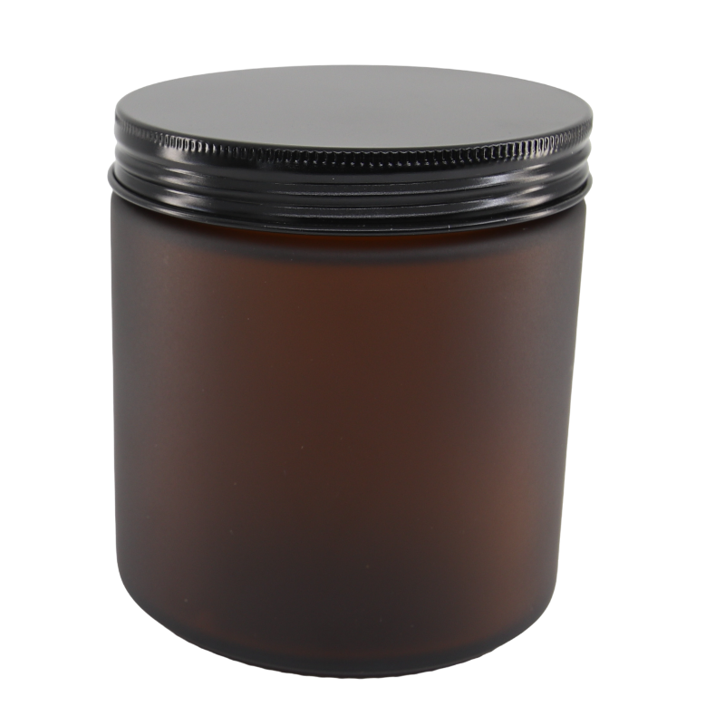 400ml Frosted Amber Jar