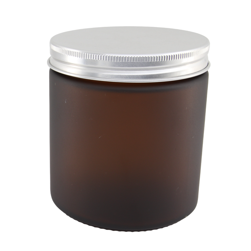400ml Frosted Amber Jar