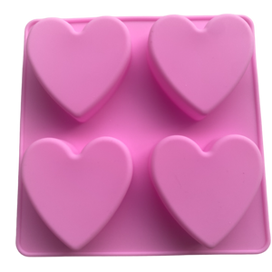 4-cavity heart shape Silicone Mould