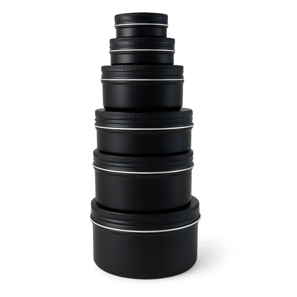 Aluminium Screw Top Matt Black 85gm