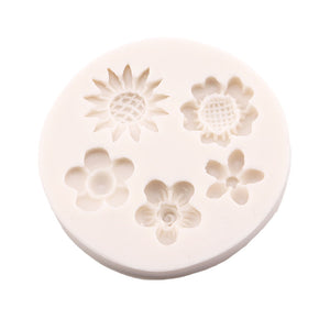 5 Designs Flower Mould