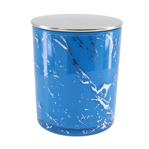 Marble Cambridge Blue/Silver Jar