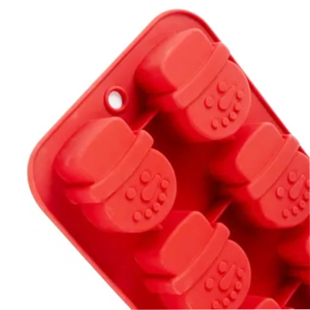 (New) 6 Cavity Snowman Face Silicone Mould