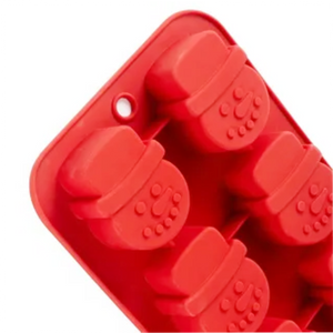 (New) 6 Cavity Snowman Face Silicone Mould
