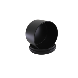 (New) Satin Round Candle Tin Matt Black Medium