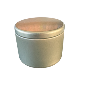 (New) Satin Round Candle Tin Brushed Gold Medium