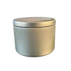 (New) Satin Round Candle Tin Brushed Gold Medium