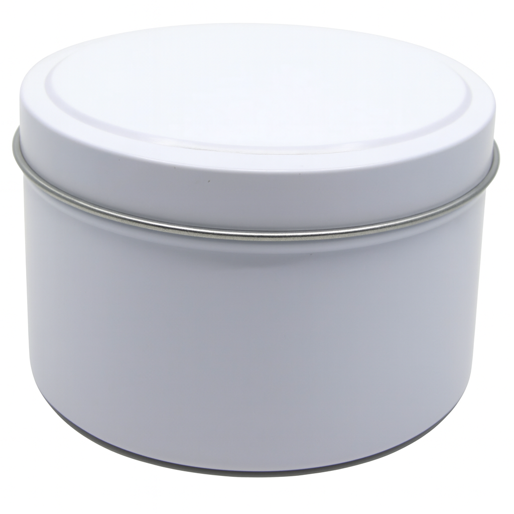 Candle Tin Matt White 225gm