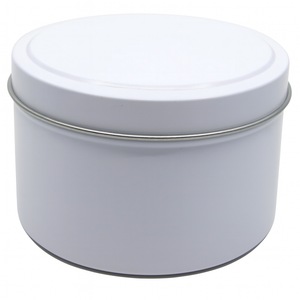 Candle Tin Matt White 225gm