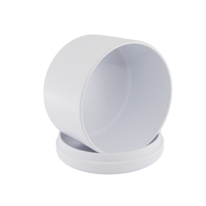 (New) Satin Round Candle Tin Matt White Medium