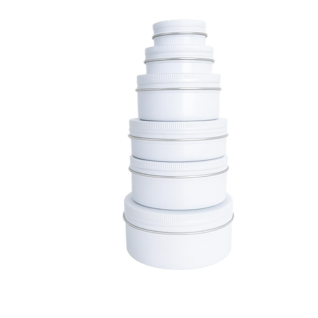 (New) Aluminium Screw Top Matt White 226gm