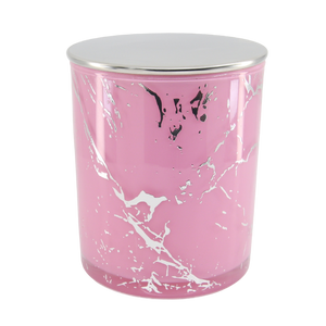 Marble Cambridge Pink/Silver Jar