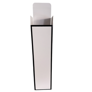 Matt White Reed Jar Box Black Trim