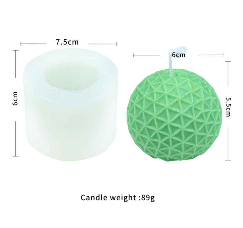 Small 3D Triangle Sphere NO.6 Silicone Mould