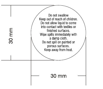 Reed Base Warning Label 3cm