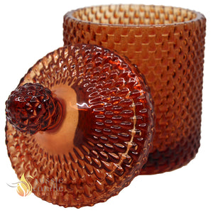 Tear Drop Jar Amber