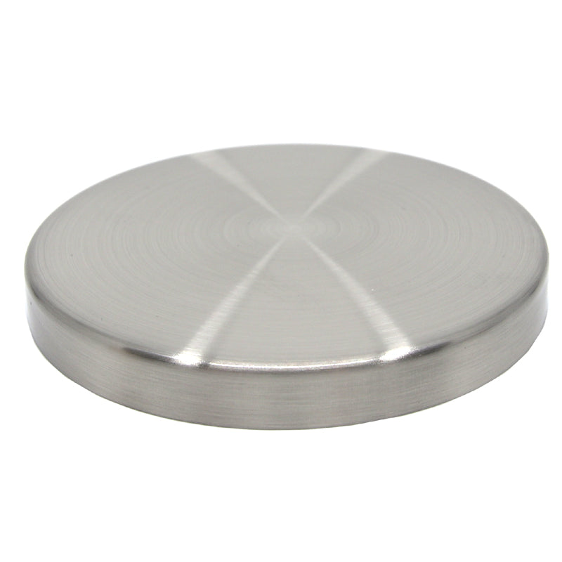 Brushed Silver Metal Lid