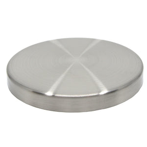 Brushed Silver Metal Lid