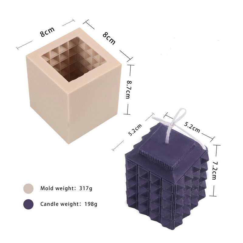 Diamond Spike Cube Silicone Mould