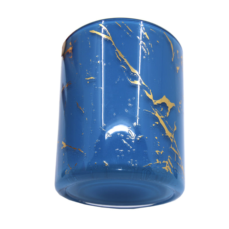 Marble Cambridge Blue/Gold Jar