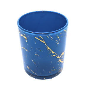 Marble Cambridge Blue/Gold Jar