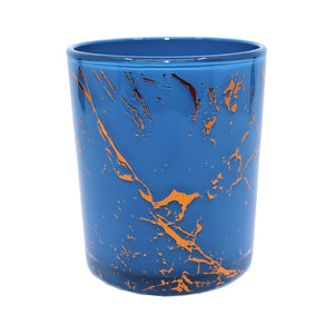 Marble Cambridge Blue/Rose Gold Jar