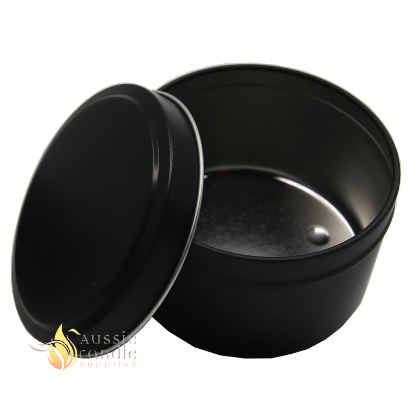 Candle Tin Matt Black 225gm