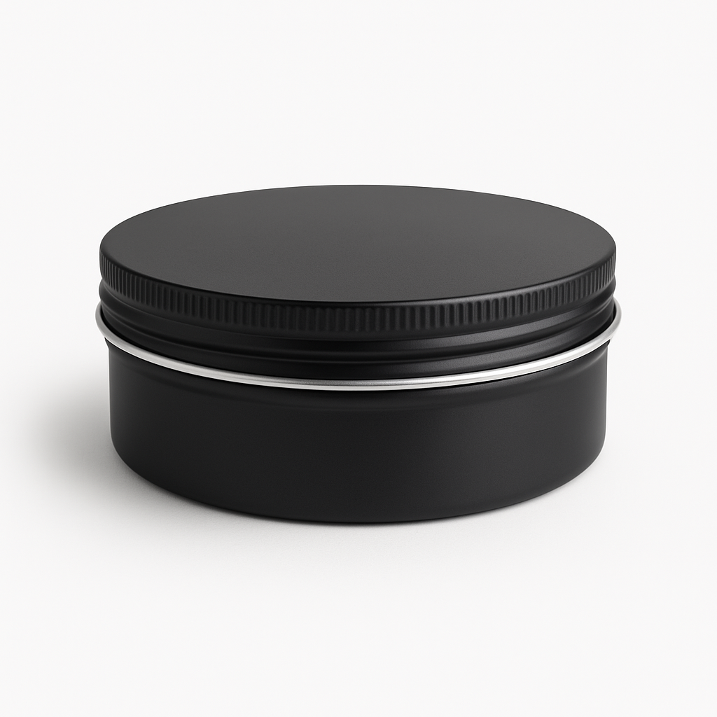 (New) Aluminium Screw Top Matt Black 110gm