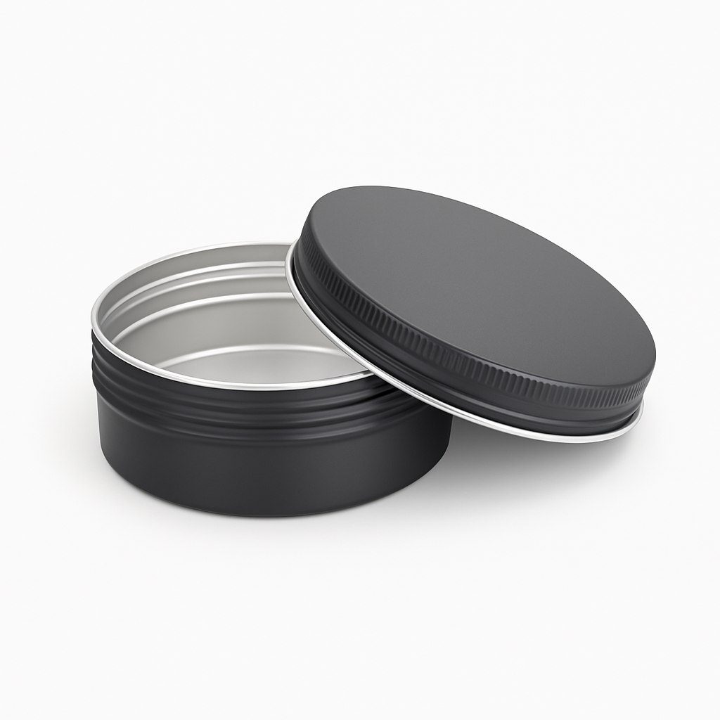 (New) Aluminium Screw Top Matt Black 110gm