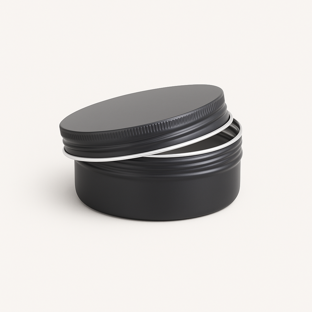 (New) Aluminium Screw Top Matt Black 110gm