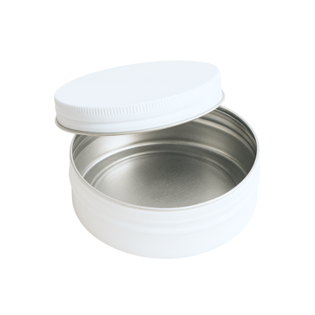 (New) Aluminium Screw Top Matt White 110gm