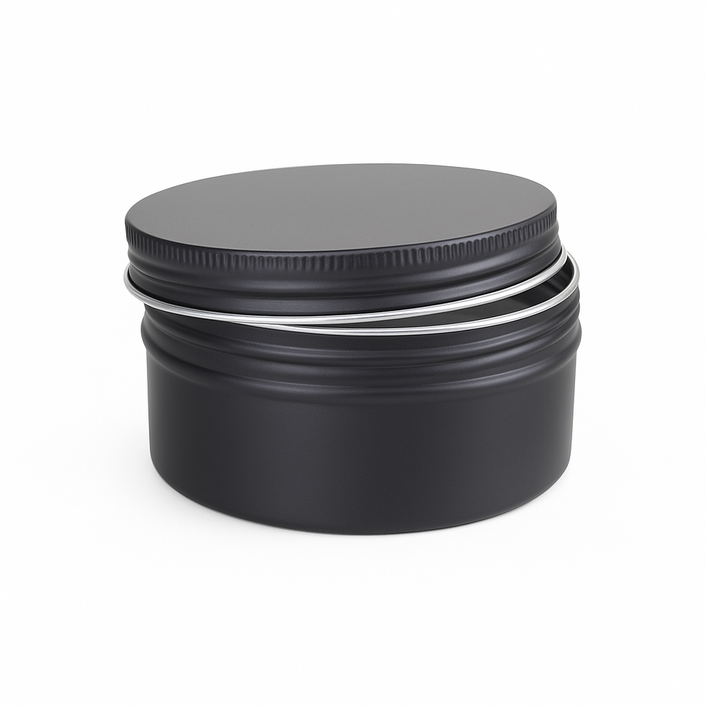 (New) Aluminium Screw Top Matt Black 170gm