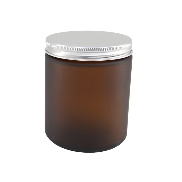250ml Frosted Amber Jar (no lid) Aussie Candle Supplies