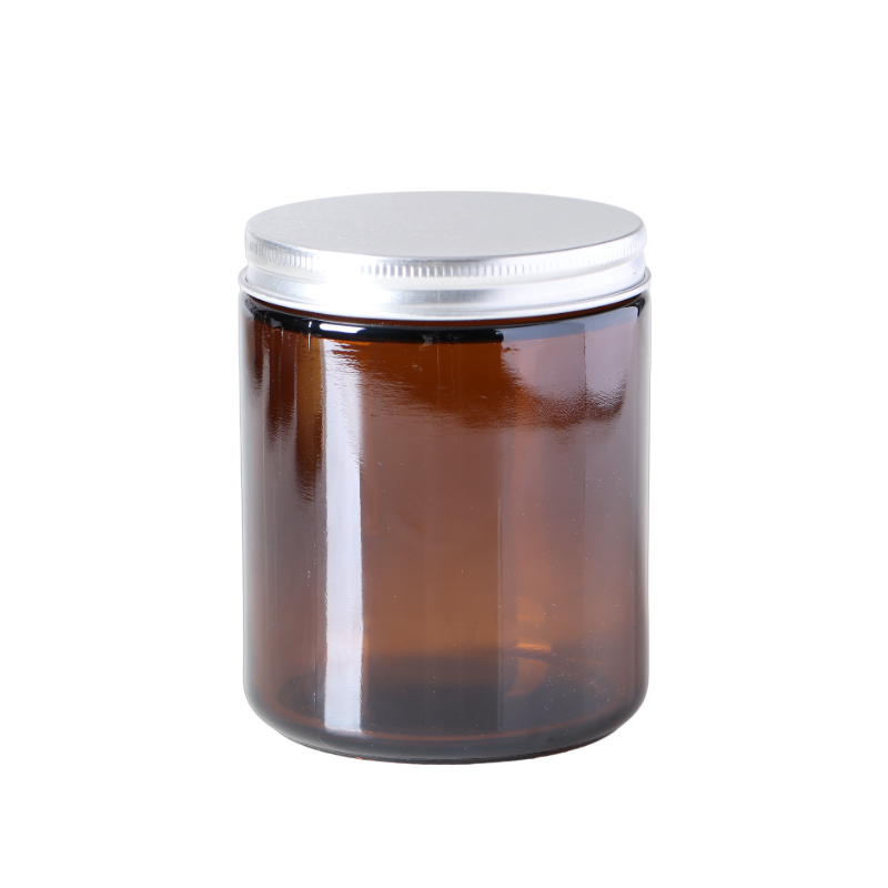 Silver Aluminium Lid 250ml Glass Jar