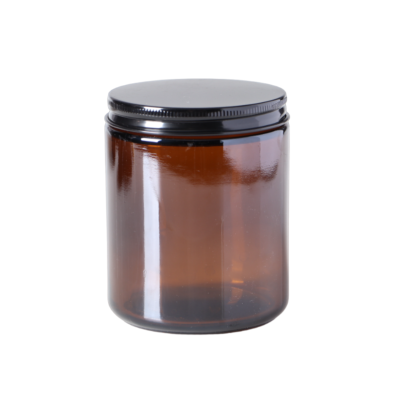 Black Aluminium Lid 250ml Glass Jar