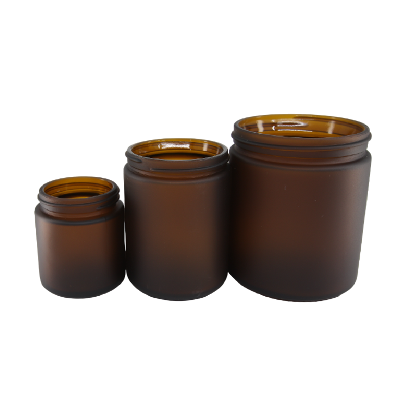 400ml Frosted Amber Jar