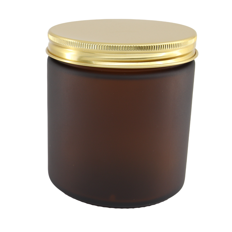 400ml Frosted Amber Jar