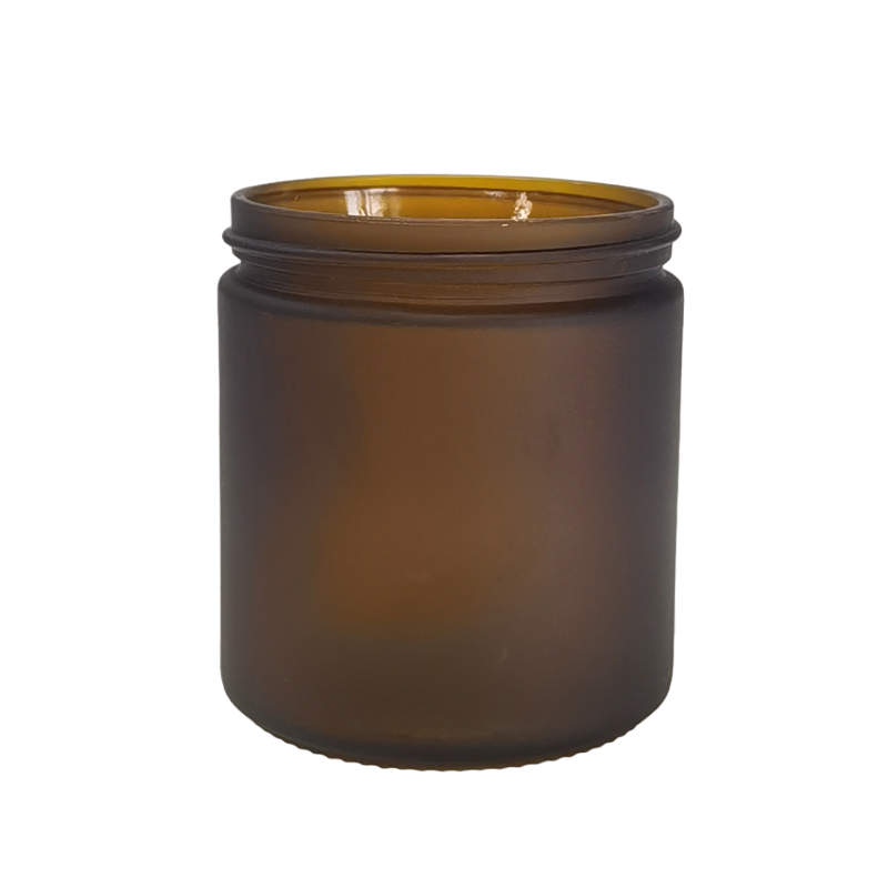 400ml Frosted Amber Jar