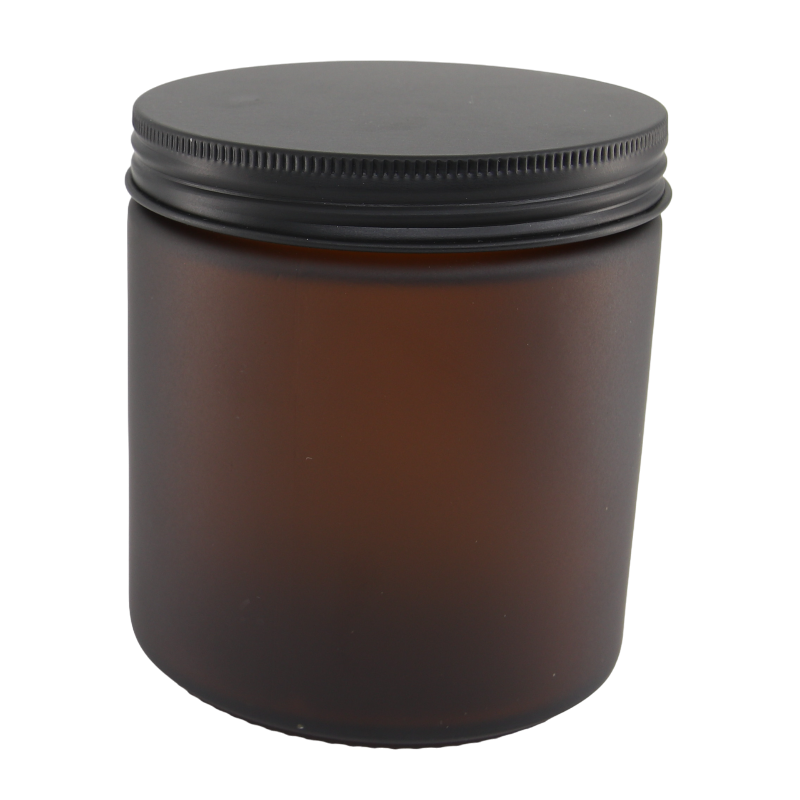 400ml Frosted Amber Jar Aussie Candle Supplies