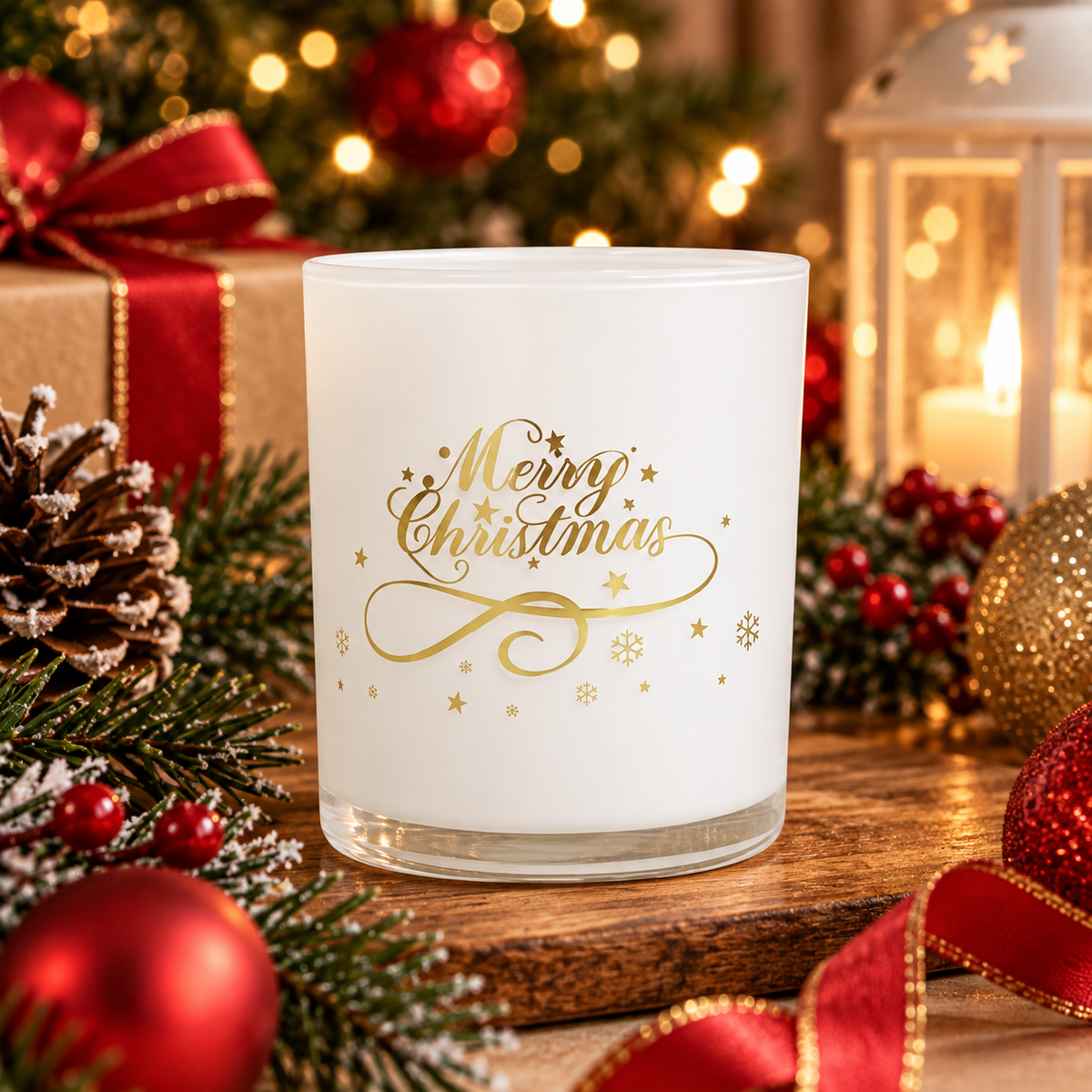 Cambridge Merry Christmas Decal Jar
